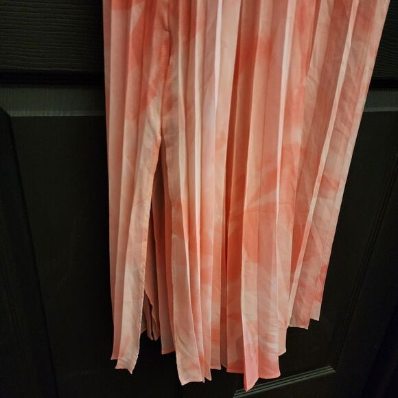 Ted Baker 'Mirelia' Cross Front Pleated Midi Dress - Coral - Picture 8 of 16